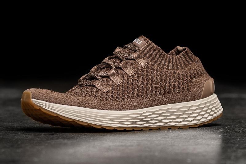 Nobull Espresso Knit Runner Men's Running Shoes Brown | USA F1024D
